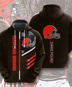 Cleveland Browns All Over Print Zip Hoodie 3 Lines Graphic Gift For Fans