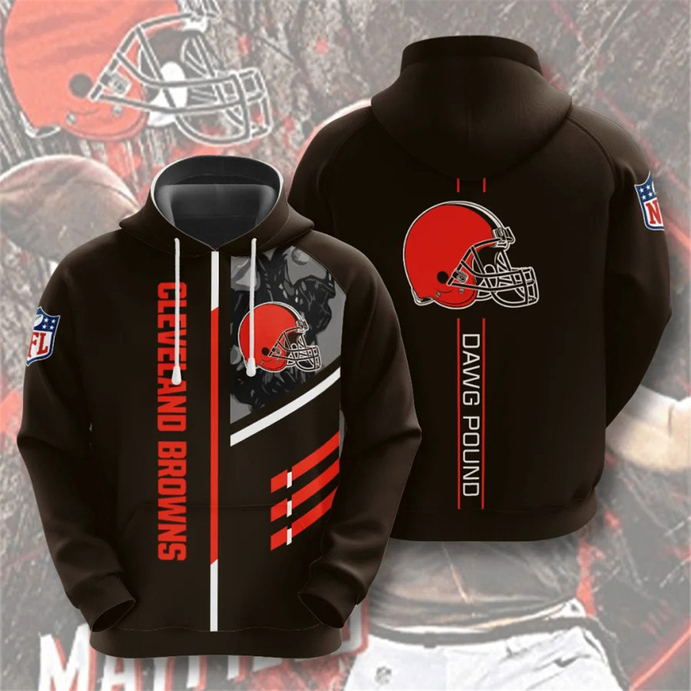 Cleveland Browns All Over Print Zip Hoodie 3 Lines Graphic Gift For Fans
