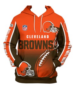 Cleveland Browns All Over Print Zip Hoodie Cute Flame Balls Graphic Gifts For Fans