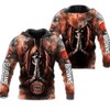 Cleveland Browns All Over Print Zip Hoodie Death Smoke Graphic Gifts For Fans