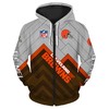 Cleveland Browns All Over Print Zip Hoodie Pullover Size S-5Xl