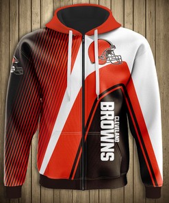 Cleveland Browns All Over Print Zip Hoodie Zip Hoodie Pullover Nfl