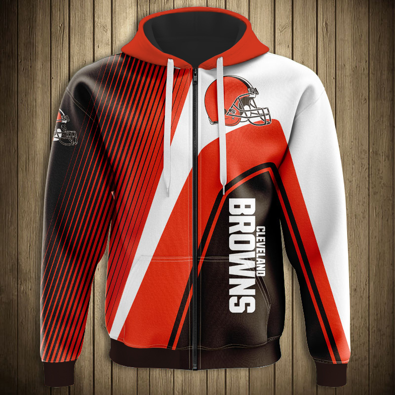 Cleveland Browns All Over Print Zip Hoodie Zip Hoodie Pullover Nfl