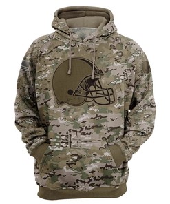 Cleveland Browns Army Graphic All Over Print Zip Hoodie Pullover Gift For Fans