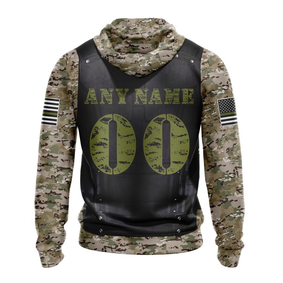 Cleveland Browns Camo Custom Name & Number All Over Print Hoodie Gifts For Fans