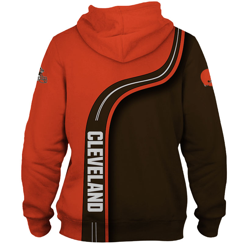 Cleveland Browns Cute All Over Print Zip Hoodie Pullover Gift For Fans