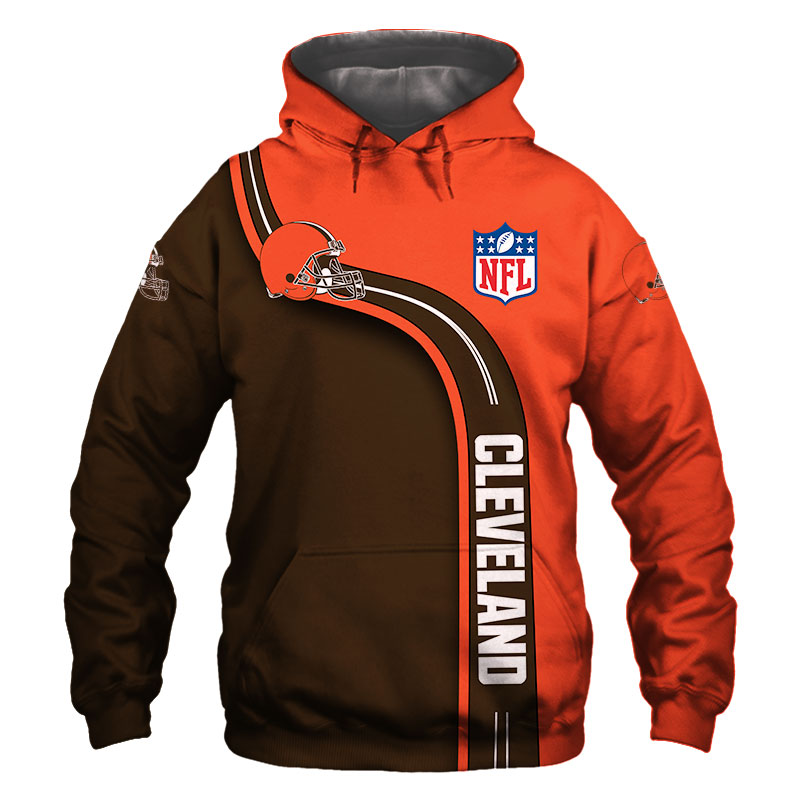 Cleveland Browns Cute All Over Print Zip Hoodie Pullover Gift For Fans