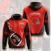 Cleveland Browns Flame Balls All Over Print Graphic Gift For Fans Hoodie