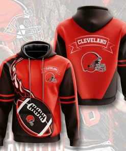 Cleveland Browns Flame Balls All Over Print Graphic Gift For Fans Hoodie