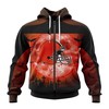 Cleveland Browns Halloween Custom Name & Number All Over Print 3D Hoodie Gifts For Fans
