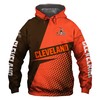 Cleveland Browns Long Sleeve All Over Print Zip Hoodie For Fans