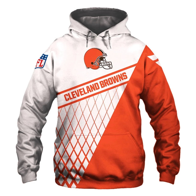 Cleveland Browns Long Sleeve Pullover All Over Print 3D Gifts For Fans