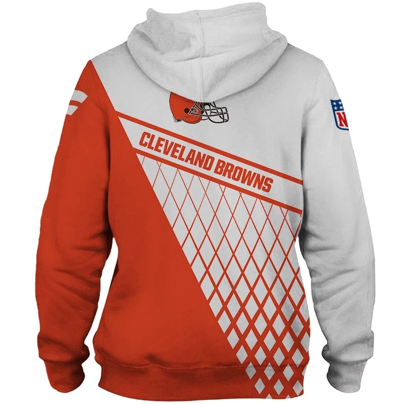 Cleveland Browns Long Sleeve Pullover All Over Print 3D Gifts For Fans