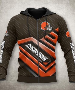 Cleveland Browns No 1 Gifts For Fans All Over Print 3D Zip Up Hoodie