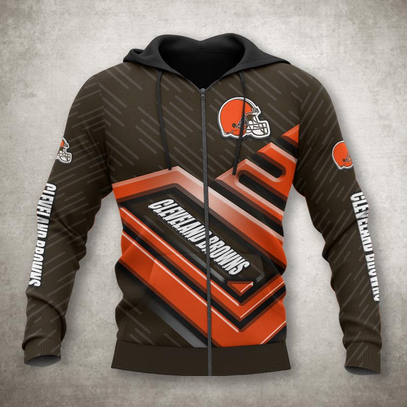 Cleveland Browns No 1 Gifts For Fans All Over Print 3D Zip Up Hoodie