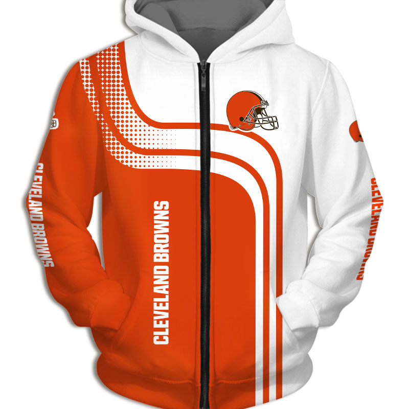 Cleveland Browns One Way All Over Print 3D Zip Hoodie