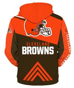 Cleveland Browns With Hooded All Over Print Zip Hoodie 3D Long Sleeve Gifts For Fans