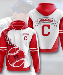 Cleveland Indians 3D Baseball Hoodie - All Over Print