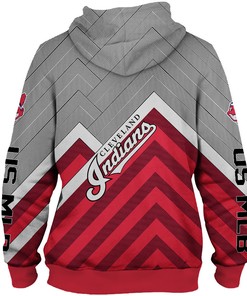Cleveland Indians Baseball Zip Hoodie - Mlb 3D Hoodie For Fans With All Over Print 