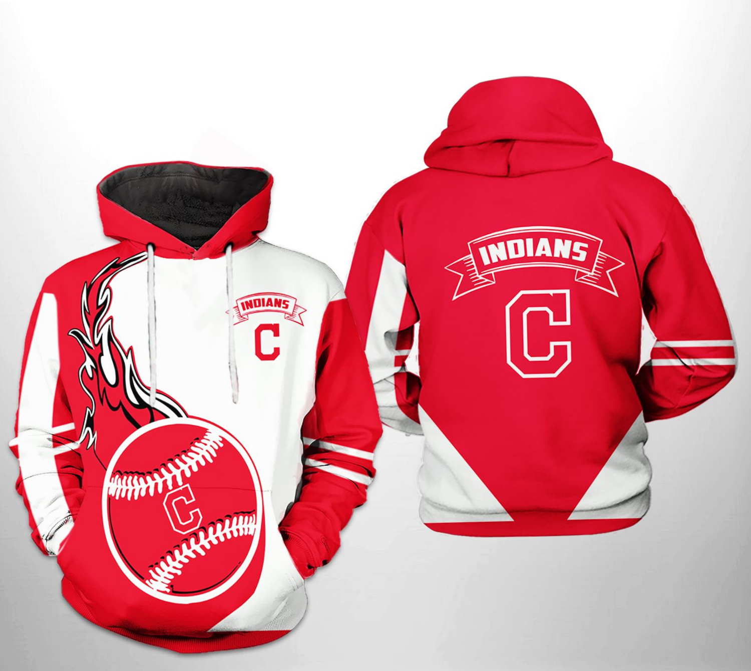 Cleveland Indians Mlb Skull 3D Hoodie - Unique Design