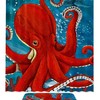 Close Up Blue Octopus Ocean Print Waterproof Shower Curtain for Bathroom