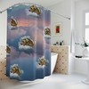 Cloud Surfing Dragon Shower Curtain - Fantasy Bathroom Decor