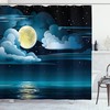 Clouds and Stars Night Shower Curtain for a Dreamy Bathroom