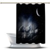 Clouds and Stars with the Moon Night Shower Curtain for a Dreamy Bathroom