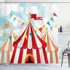 Cloudy Sun Sky Circus Shower Curtain For A Dreamy Bathroom Decor