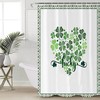 Clover Love Heart Lucky Shower Curtain for a Cute and Romantic St Patrick's Day Bathroom