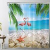 Coastal Bathroom Shower Curtain for Summer Ocean Beach Bathroom 