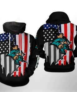 Coastal Carolina Chanticleers Ncaa Us Flag 3D All Over Print Hoodie - Zip-Up Hoodie