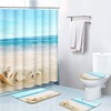 Coastal Sea Seashell Durable Waterproof Landscape Shower Curtain
