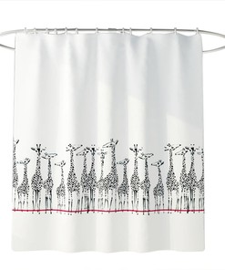 Coastal Sea Star Shell Beige Shower Curtain With Waterproof Material For Bathroom Decor
