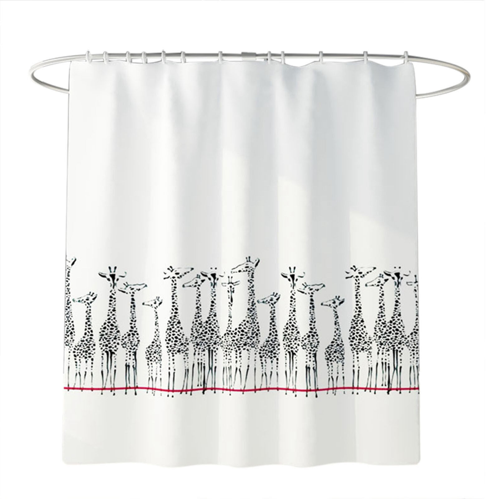 Coastal Sea Star Shell Beige Shower Curtain With Waterproof Material For Bathroom Decor