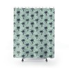 Coastal and Beautiful Shower Curtain with Palm Trees Print and Beach Decor