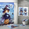 Cobweb And Ghost Halloween Shower Curtain - Cute And Spooky Design