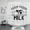 Cock Butterfly Shower Curtain Farmhouse Animals Cow Sunflower 