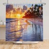 Coconut Tree Beach Shower Curtain For A Natural Bathroom Look