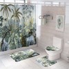 Coconut Tree Palm Leaf Waterproof Shower Curtain For Tropical Bathroom Decor