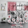 Cold Cow Winter Shower Curtain