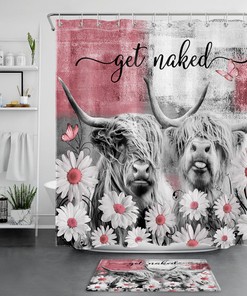 Cold Cow Winter Shower Curtain