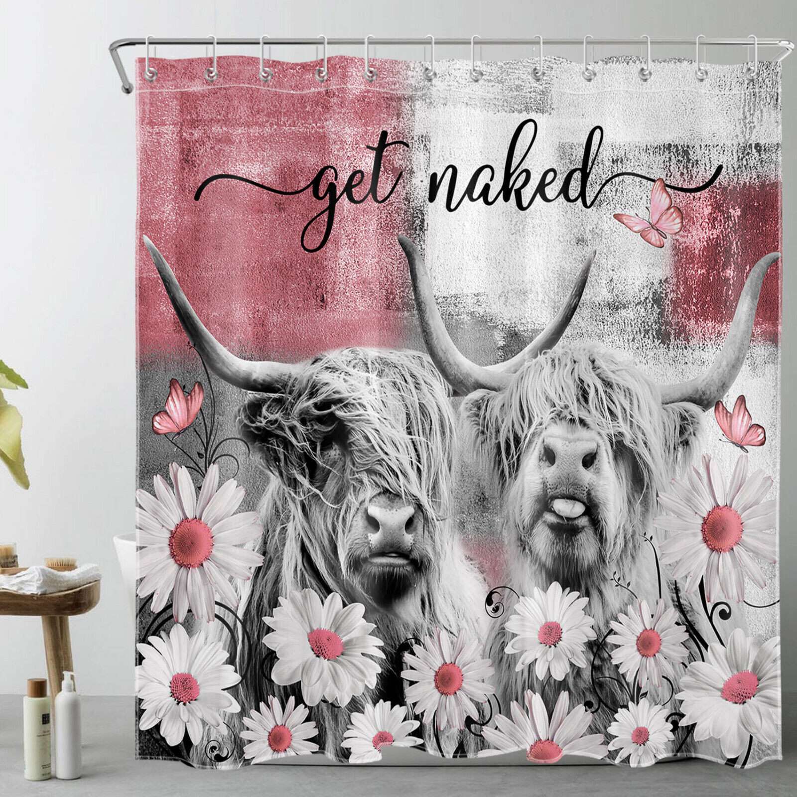 Cold Cow Winter Shower Curtain - Image 2