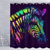 Color Horse Shower Curtain Featuring Animal Prints For Equestrian Bathroom