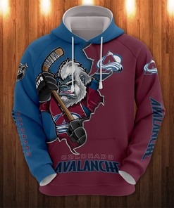 Colorado Avalanche 3D Cartoon Graphic Zip Hoodie - Gifts For Fans With All Over Print Zip Up Hoodie Men 