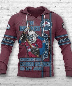 Colorado Avalanche 3D I'M Retired Hoodie - Gifts For Fans With All Over Print Hoodie Printful