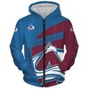 Colorado Avalanche 3D Zip Hoodie - Gifts For Fans With Custom All Over Print Hoodie 