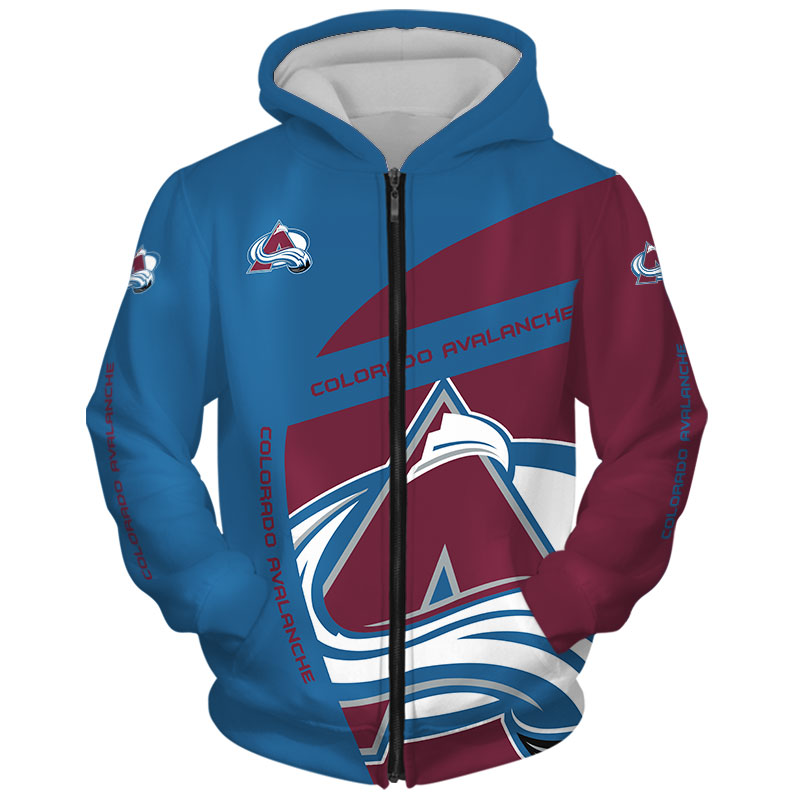 Colorado Avalanche 3D Zip Hoodie - Gifts For Fans With Custom All Over Print Hoodie