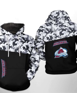 Colorado Avalanche Camo Veteran 3D Hoodie - Perfect For Fans
