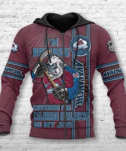 Colorado Avalanche Hoodies - I'M Retired With All Over Print Design